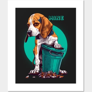 Funny Beagle Puppy Posters and Art